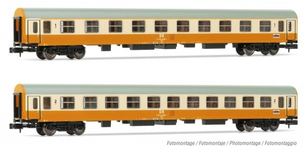 N D DR Personenwagen Set 2x,  L= 330mm, Kl.1, Kl.2, 4A, Ep.IV, " Städte Express ", etc.............................