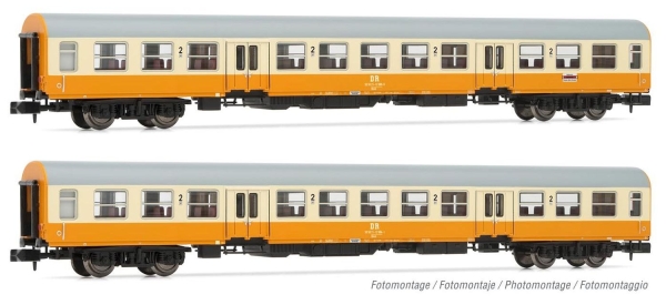 N D DR Personenwagen Set 2x,  L= 330mm, Kl.2, 4A, Ep.IV,  " Städte- Express, etc.............................