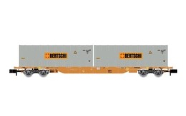 N Wascosa Containerwagen bel., 4A, Ep.VI, " BERTSCHI ", etc...........................