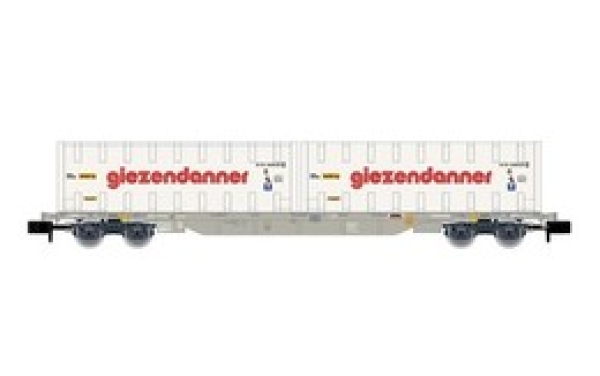 N Containerwagen bel., 4A, L=123mm, Ep.VI, " HUPAC ", etc.....................