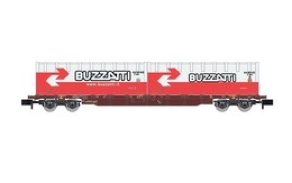 N I FS Containerwagen bel., 4A, L=123mm, Ep.6, " BUZZATTI ", etc........................