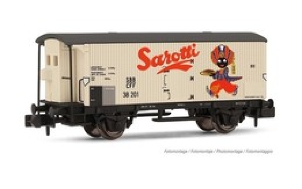 N Ch SBB Güterwagen ged., 2A, L=53mm, Ep.III, " Sarotti ", etc...........................