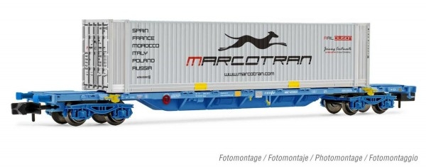 N E RENFE Containertragwagen bel., L=123mm, 4A, Ep.VI, " MARCOTREN ", etc...........................