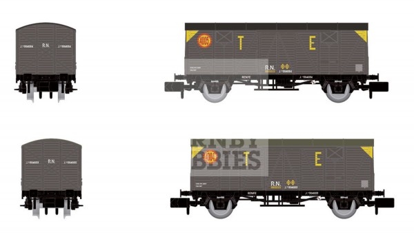 N  Güterwagen- Set.2x, ged., 2A, Ep.IV,  RN, " TE ", etc.......................