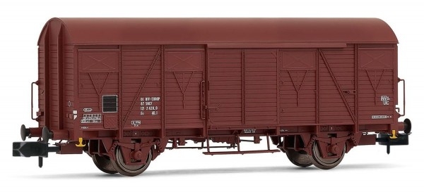 N F SNCF Güterwagen- Set.2x, ged., G4, 2A, Ep.IV, L=132mm, etc.......................