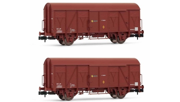 N E RENFE Güterwagen- Set.2x, ged., J2, 2A, Ep.IV, etc.......................