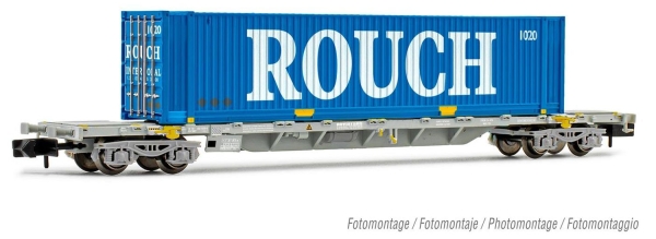N F SNCF Containertragwagen bel., L=123mm, 4A, Ep.VI, " ROUCH ", etc...........................