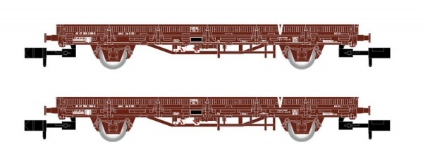 N F SNCF Flachwagen Set 2x, V, bel., L=172mm, 2A, Ep.V, etc.................................