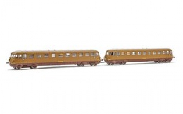H0 I FS Dieseltriebwagen R Aln 556, 2teilig, 6A, Ep.III- IV, Castano- Isabella,
