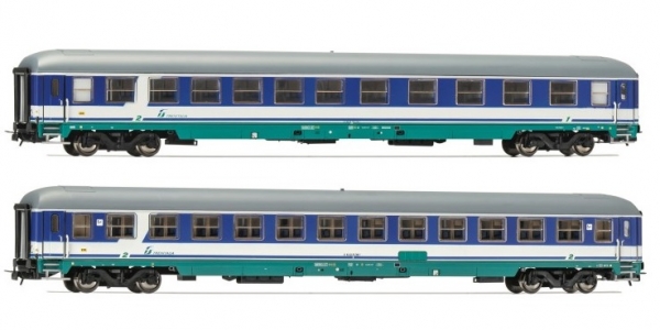 H0 I FS Reisezugwagen UIC- X, Set 2x,  Kl.1/ 2,  Kl. 2,   4A,  Ep.IV, L= 303mm