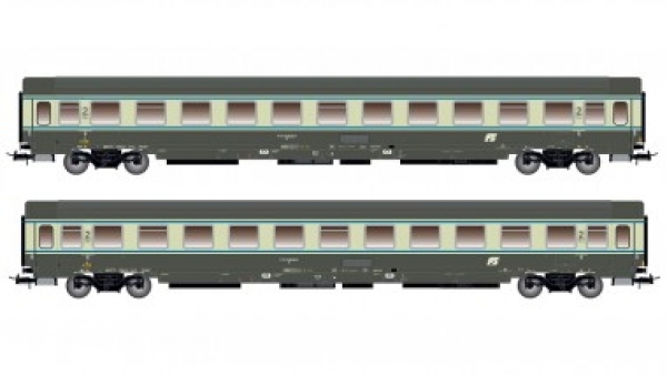 H0 I FS Reisewagen Set, UIC- Z,  4A, Kl.2.,  Ep.IV- V, grau beige,