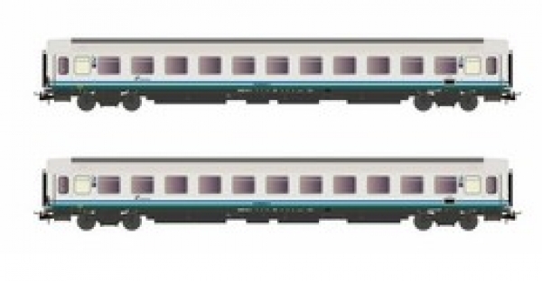 H0 I FS Personenwagen Set, UIC- Z,  Pr. 901/ 300, St.2x,  Kl.2, 4A, Ep.VI, " XMPR ", etc................