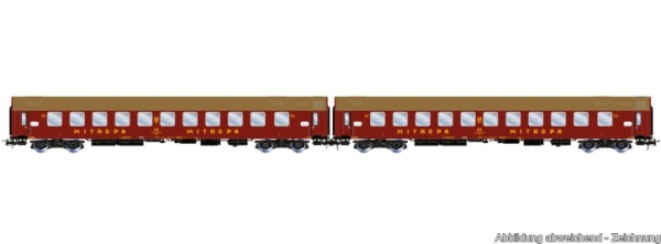 H0 D DR Schlafwagen Set 2x, rot 4A, Ep.IV, etc.......................................