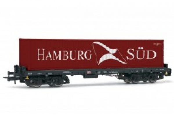H0 D DB Containerwagen Sgmms 738,  bel.,  4A, Ep.V,  L= 161mm, " Hamburg Süd "