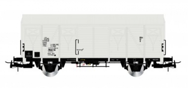 H0 PL PKP Güterwagen Hbqrs, ged., 2A, Ep.IV,  weiß