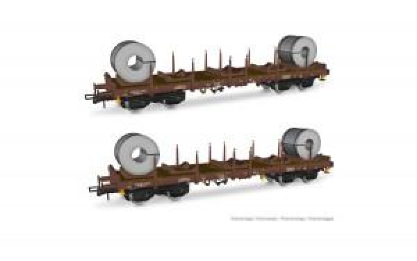 H0 I FS Flachwagen Set 2x, Rhmms-X, bel., L=322mm, 4A, Ep.V,  etc...................