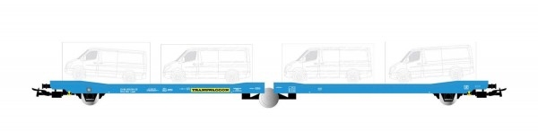 H0 Eu Autotransportwagen bel., Laads, 3A, Ep.V- VI, blau, etc........................