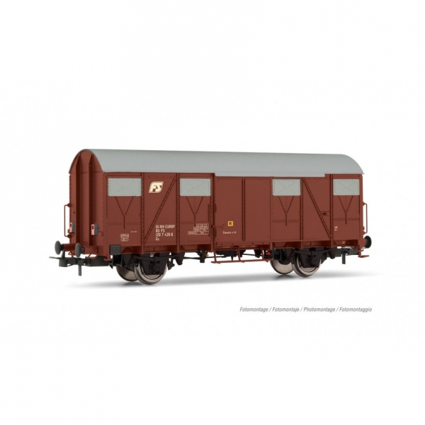 H0 I FS Güterwagen mit Schlusssignal  ged., Gs, 2A, Ep.IV, braun, etc.................