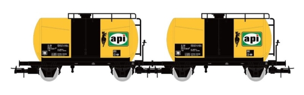 H0 I FS Kesselwagen Set 2x, 2A, Ep.IV, " API ", etc......................