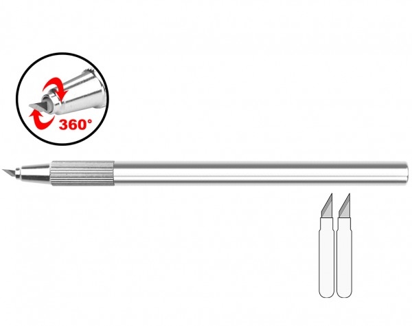 Kurvenmesser  Schablonen- Kurvenmesser Klinge 360°drehbar, Ersatzklinge St.2x, etc....................................................................