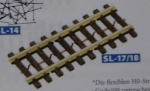 H0 Bahnausstattung Peco Code 100, Mittelleiter für Flexgleis,  1822mm