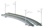 N Oberleitung Kato ( 23 059 ), Oberleitungsmasten 1-gl. 16 Stk, ohne Mastenbasis, etc..................