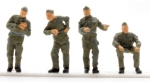 H0 mili Figuren D DDR NVA Soldaten für Waggon  II, St.4x, etc...........................................................