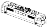 H0 Piko Ersatzteile D DB Elektrolokomotive BR 111 122- 8, 4A, Ep.IV, Gehäuse, komplett ohne Stromabnehmer, etc.....................................