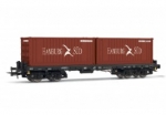 H0 D DB Containerwagen Sgmms 738,  bel.,  4A, Ep.IV , L= 161mm, " Hamburg Süd "