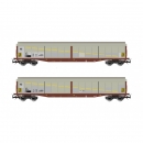 H0 I FS Schiebewandwagen Set 2x, Habils, 4A, Ep.V, " Televisore ", etc...................